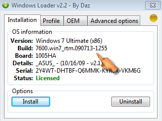 Windows Loader 2.2.2- By Daz